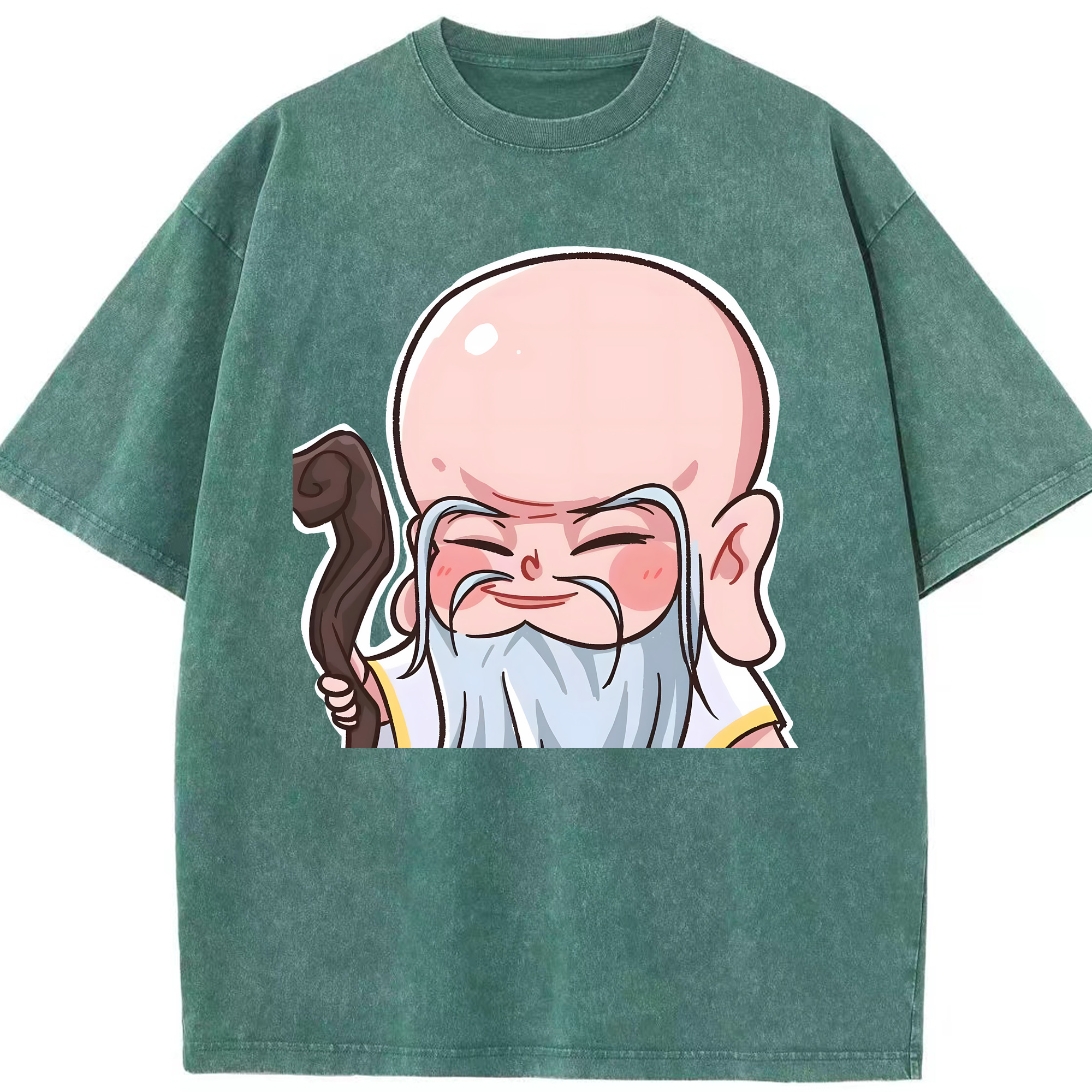 （画像用） Ne Zha 2 ナタ 魔童の大暴れ 綿100% ヴィンテージ風 半袖Tシャツ（フロントプリント）